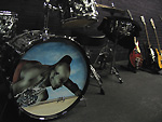 Drumhead and guitars