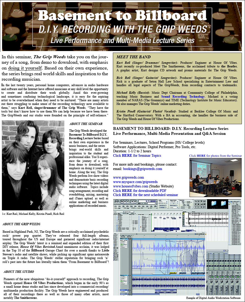 Basement to Billboard Seminar